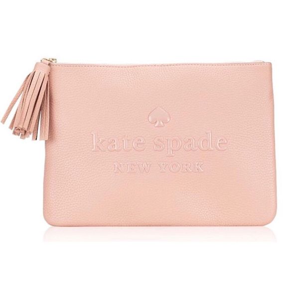 kate spade Handbags - Kate Spade Sienna Logo Tassel Clutch Cosmetic